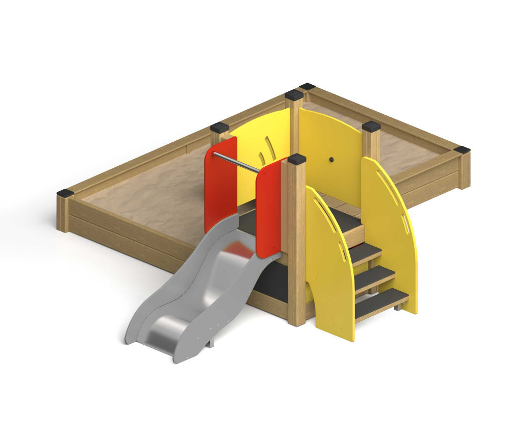 Песочница  "Роза" с горкой